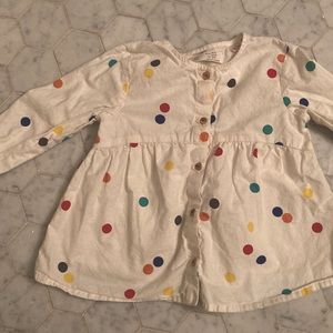 🌈 polka dot button blouse 3-4T ZARA